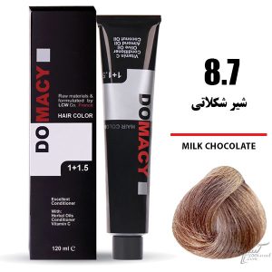 رنگ مو دوماسی شیر شکلاتی شماره 8.7 حجم 120 میلی لیتر